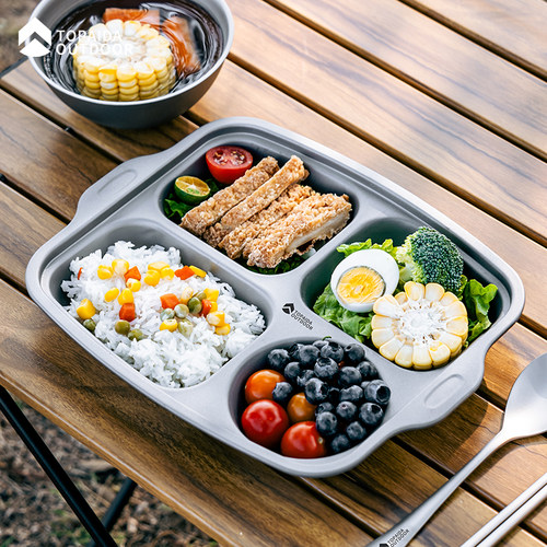 TOPAIDA纯钛分格盘分饭盘