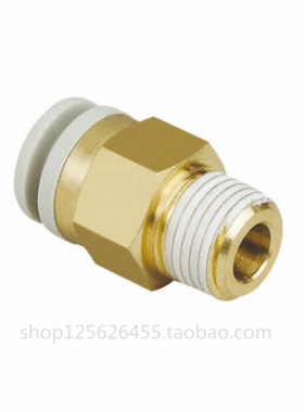 smc型白色接头螺纹直通KQ2H4/6/8/10/12-M5/01S/02S/03S/04S