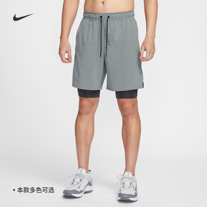 Nike耐克官方UNLIMITED男子速干二合一百搭短裤夏季瑜伽DV9335