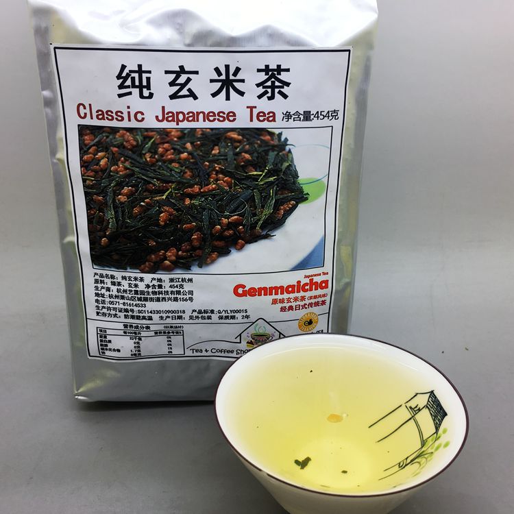 【纯玄米茶】日式玄米和煎茶的结合 日本传统茶道饮品 454gx1袋