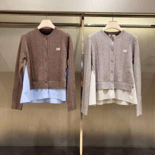 韩国O 假两件针织开衫 2nd 25秋 O22F9KCD845W 奥蔻 潮流直邮