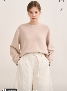 潮流直邮 韩国SJSJ正品 24冬 圆领针织衫SJ2E9KTO828WP2