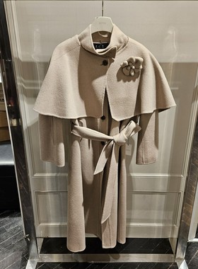 潮流直邮 韩国 O'2nd 奥蔻24秋 山茶花羊绒大衣O22E9ROTA03W