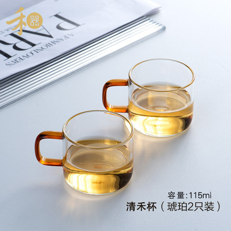禾器清禾杯主人杯品茗杯手把茶杯图片