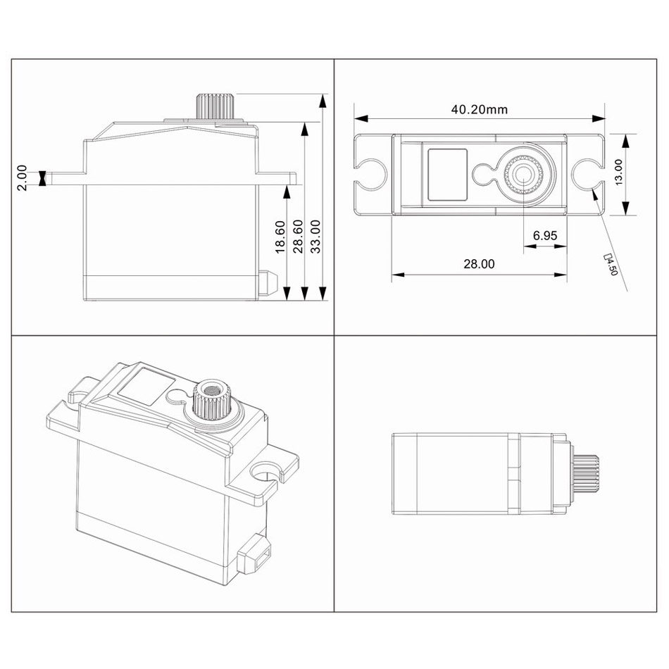 SPT 6KG 7.4V 고속 금속 강철 기어 MN 17GWP 디지털 조향 서보 시프트 차동 잠금 장치를 제어하기 쉽습니다
