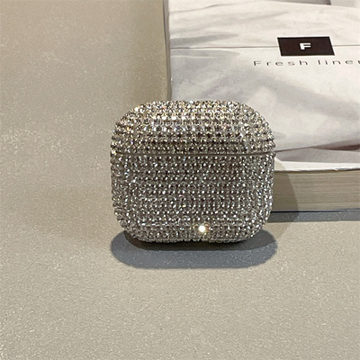 高档银色闪钻适用AirPods12345代苹果蓝牙耳机套AirPods pro2奢华防摔新款AirPods 4代