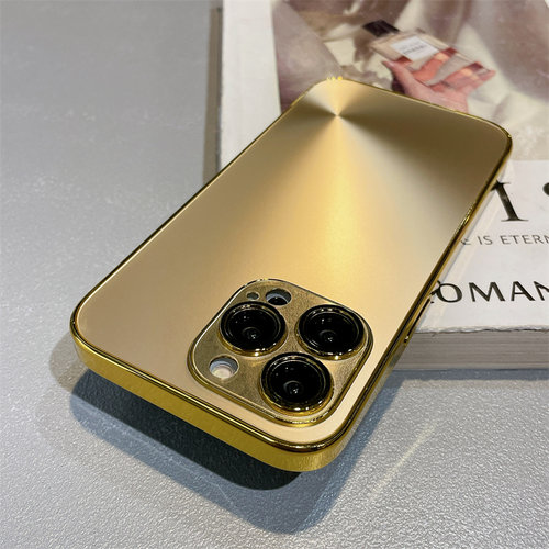 高档金色CD纹适用苹果15手机壳iPhone14promax亚克力13/12防摔11新款16pro