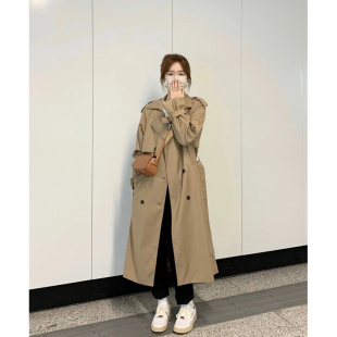 今年流行高级感超好看韩系 新款 小个子中长款 风衣外套女2025春秋季