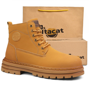 OSITA CAT马丁靴男款高帮英伦风8孔情侣工装靴子男鞋冬季鞋子潮鞋