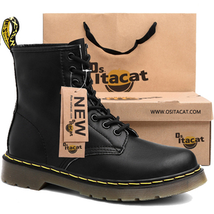 冬季 靴真皮男鞋 加绒雪地靴 CAT马丁靴男高帮英伦风1460工装 OSITA