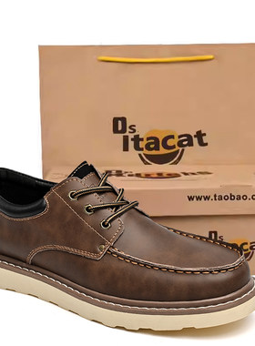 ositacat2025新款牛皮工装鞋