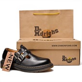 真皮低帮马丁鞋 女款 学院英伦风Mary 2025新款 Jane双扣带玛丽珍鞋