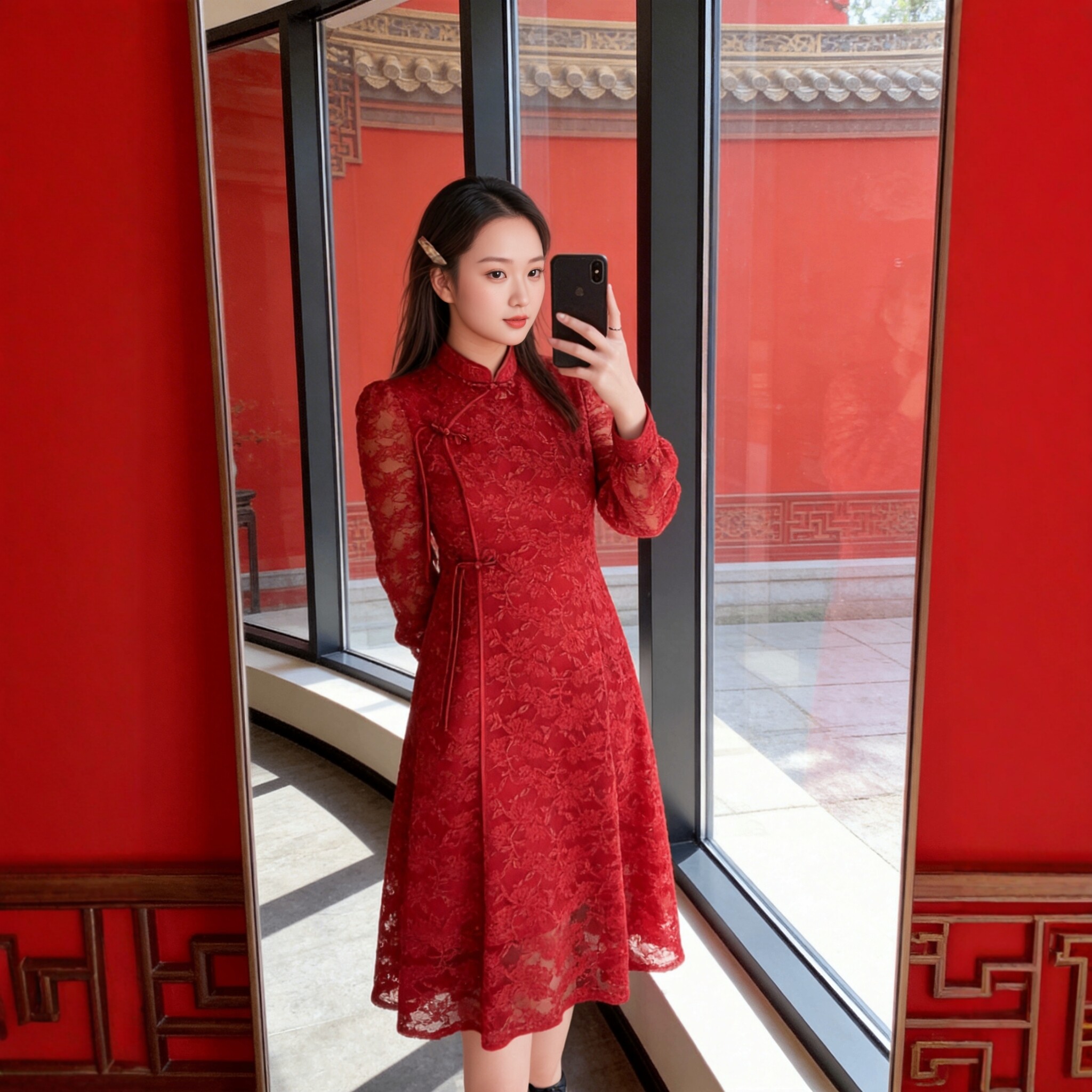 订婚宴新中式旗袍礼服大码胖mm敬酒服显瘦新娘伴娘回门服服高级感