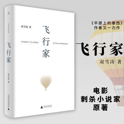 正版书 双雪涛作品：飞行家   收入路阳导演电影刺杀小说家原著短篇小说集 北京贝贝特   广西师范大学出版社