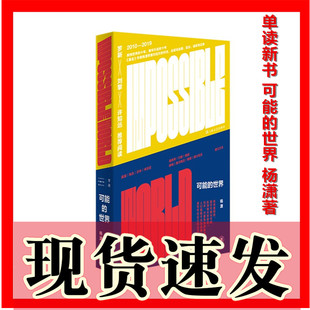 现货 正版书   可能的世界 杨潇著 上海文艺出版社 艺文志铸刻单读系列书籍
