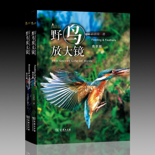 正版图书 套装2册 野鸟放大镜食衣篇+住行篇 鸟类自然观察丛书观鸟分类手册觅食技巧求偶方式育雏状态鸟类对栖商务印书馆