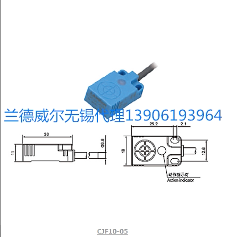 LADEVR兰德威尔扁形接近开关 传感器CJF10-05NA 05PA