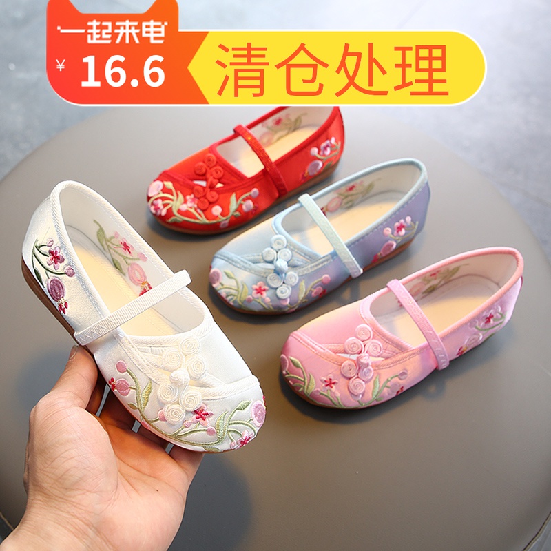 新款汉服鞋儿童民族风女童公主