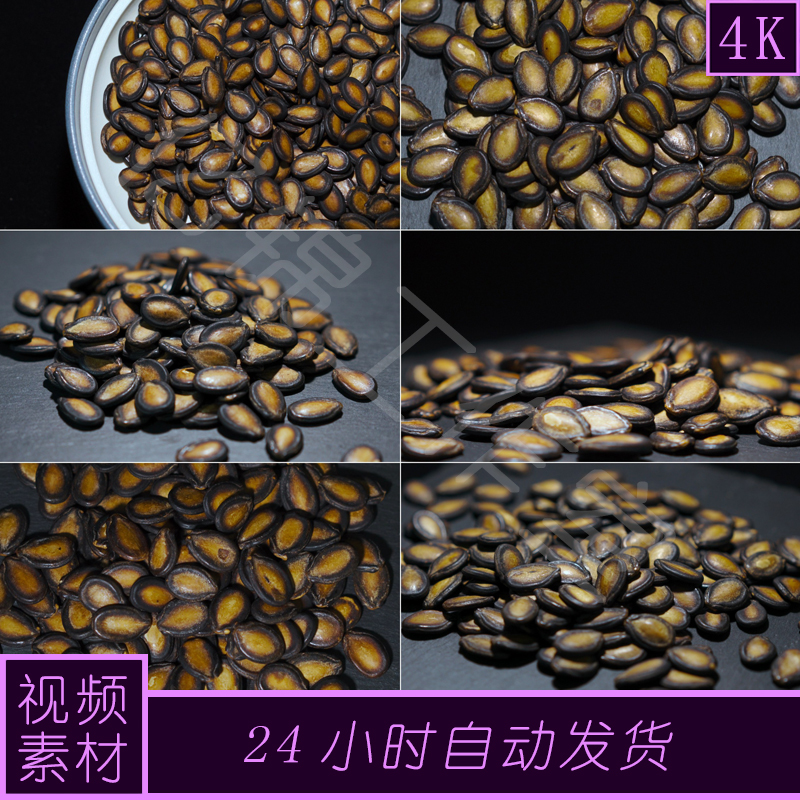 4k原创西瓜子休闲食品零食视频素材