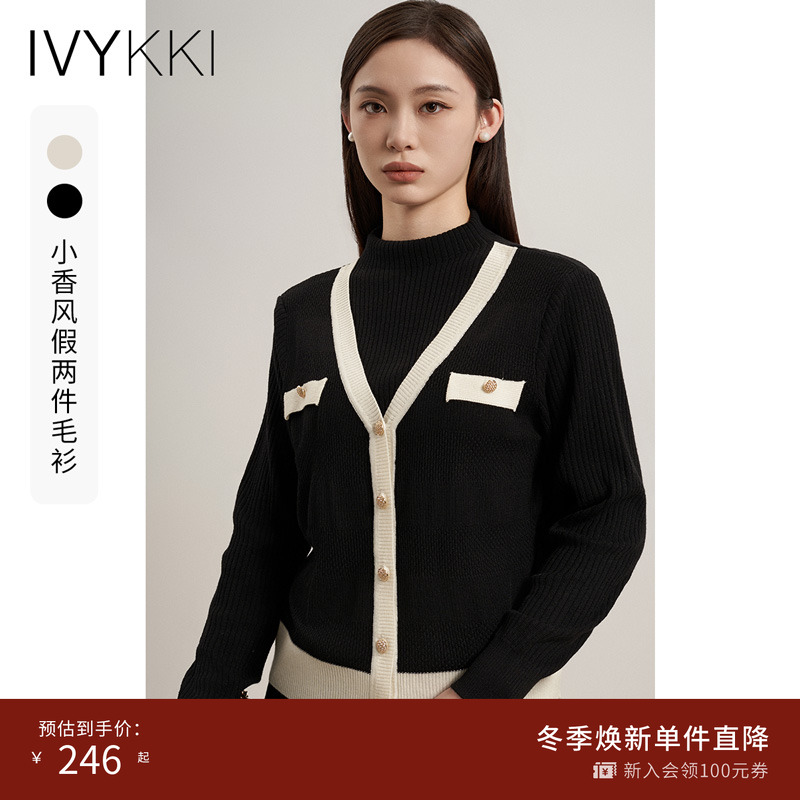 ivykki半高圆领套头毛针织衫