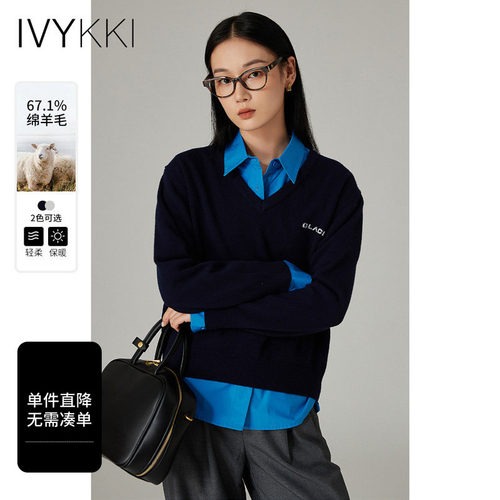 ivykki宽松显瘦长袖针织衫