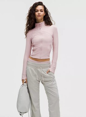 lululemon露露乐蒙Define NULU短款四方拉伸纹理短款拉链瑜伽外套