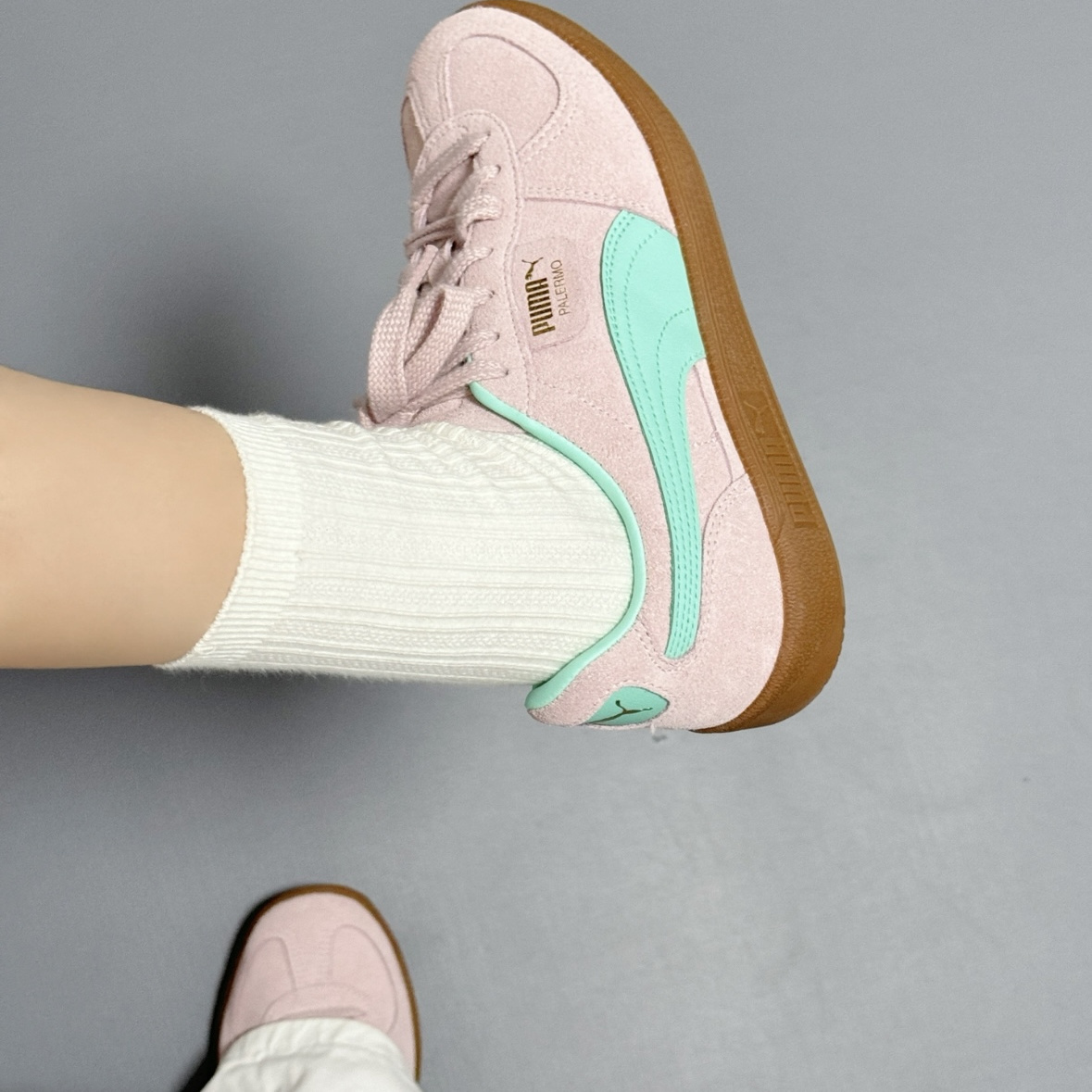 保税直发 PUMA Palermo粉色 翻毛皮 鞋运动休闲鞋德训鞋396463-23