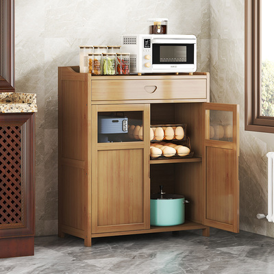 中式简约餐边柜多功能带抽