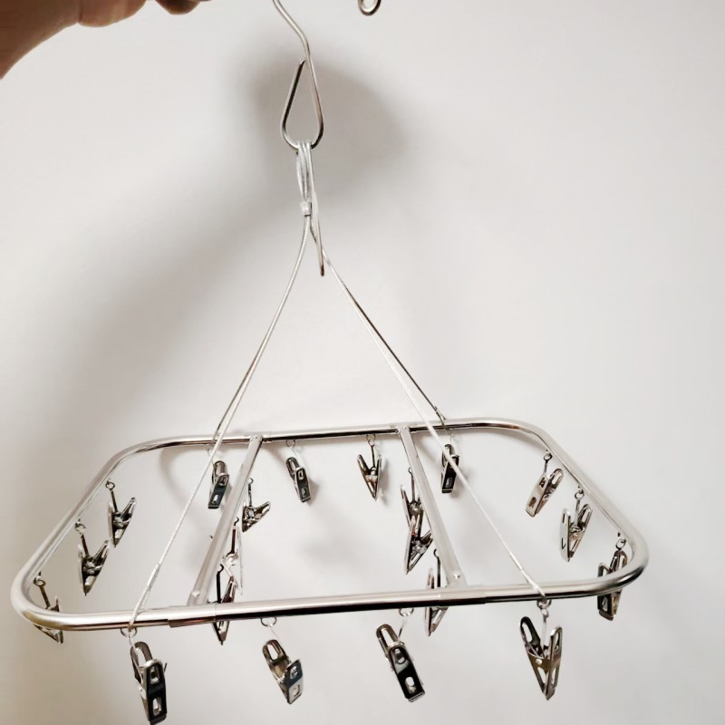 不锈钢防风袜子架多夹子家用内衣