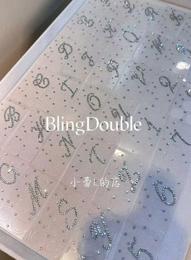 水钻镜头膜适用苹果17promax镜头字母膜底座膜字母静电贴镜头膜