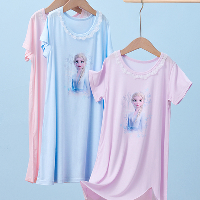 儿童莫代尔睡裙女童睡衣裙爱莎