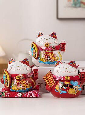 招财猫摆件公司开业客厅