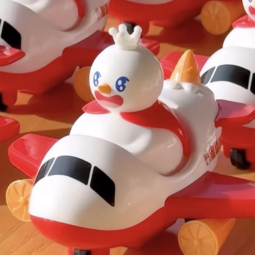 蜜雪冰城雪王飞机按压会跑的飞机儿童玩具卡通回力小飞机