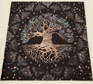 绒布生命之树罗牌卡牌桌布塔牌罗推牌布luo牌仪式布背景布拍照