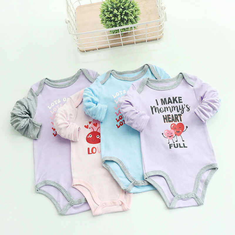 纯棉新生儿衣服长袖春秋