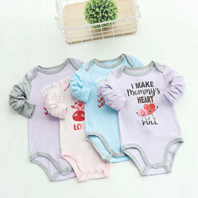 纯棉新生儿衣服长袖春秋