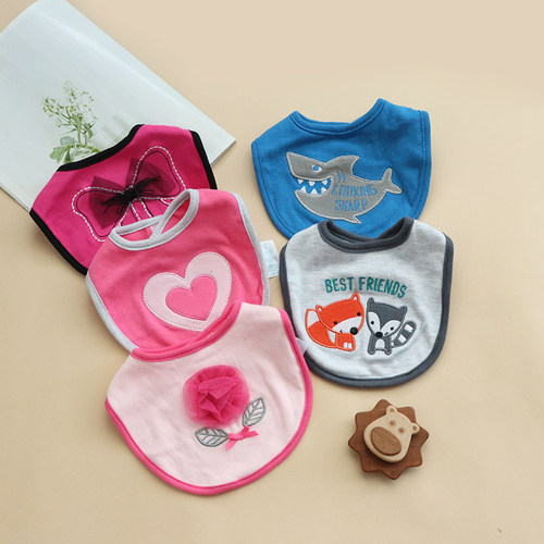 宝宝口水巾婴儿夏季纯棉围嘴儿童防吐奶u型围兜男女