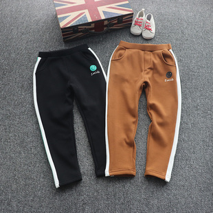 男女童运动裤外穿休闲裤儿童秋冬不倒绒保暖裤子中童加绒长裤童裤