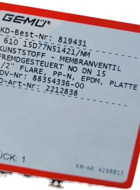 gemu盖米阀61015d77n51421nm圆钢纸