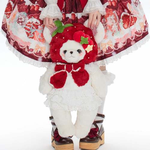 宅喵馆草莓兔熊女lolita玩偶包