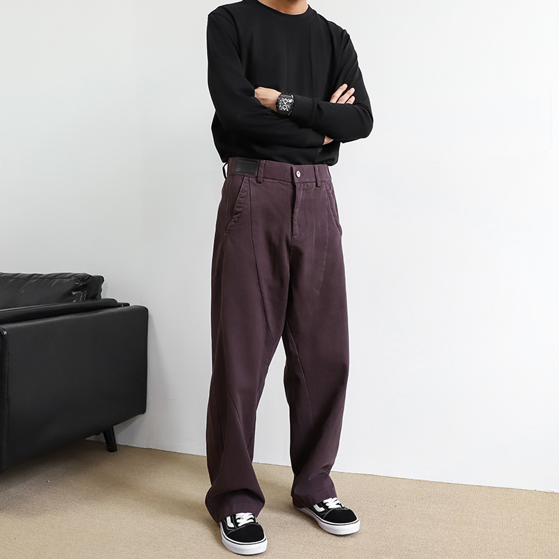 休闲裤男长裤宽松直筒拖地工装裤