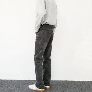 脚椰树2026新款 长裤 刺绣宽松直筒黑灰色牛仔裤 潮牌春季 子 男美式 裤