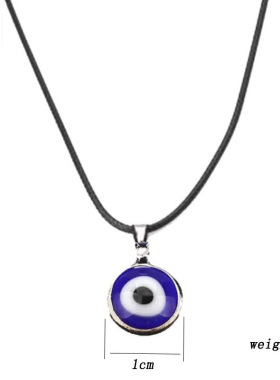 亚马逊热销1cm蓝色恶魔之眼皮绳