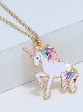 速卖通热卖unicorn独角兽项链新