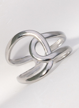 欧美开口戒指女个性几何指环简约