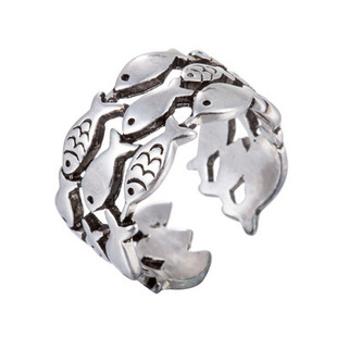 小鱼儿戒指时尚 开口戒指批发厂家直供 个性 欧美复古2021新款