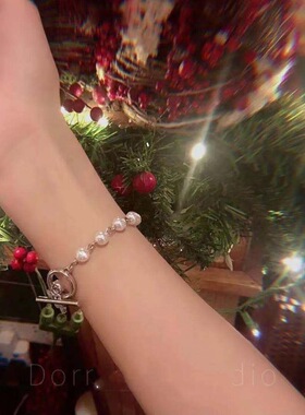 韩版小红书超仙蝴蝶仿珍珠手链女