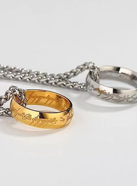 2024跨境亚马逊temu希音热销项链至尊魔戒吊坠欧美男士饰品