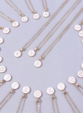 虾皮速卖通热卖字母合金滴油圆牌