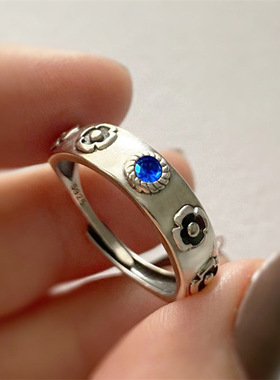 跨境新款戒指花朵镶钻戒指动漫首